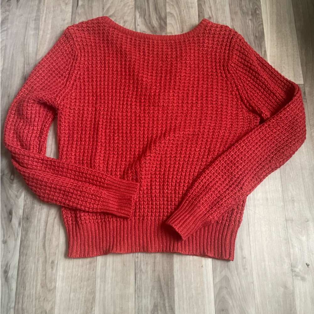 Red Knit Women's Sweater